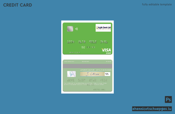 Beispielvorschau der Visa-Debitkarte der Gambia Arab Gambia Islamic Bank